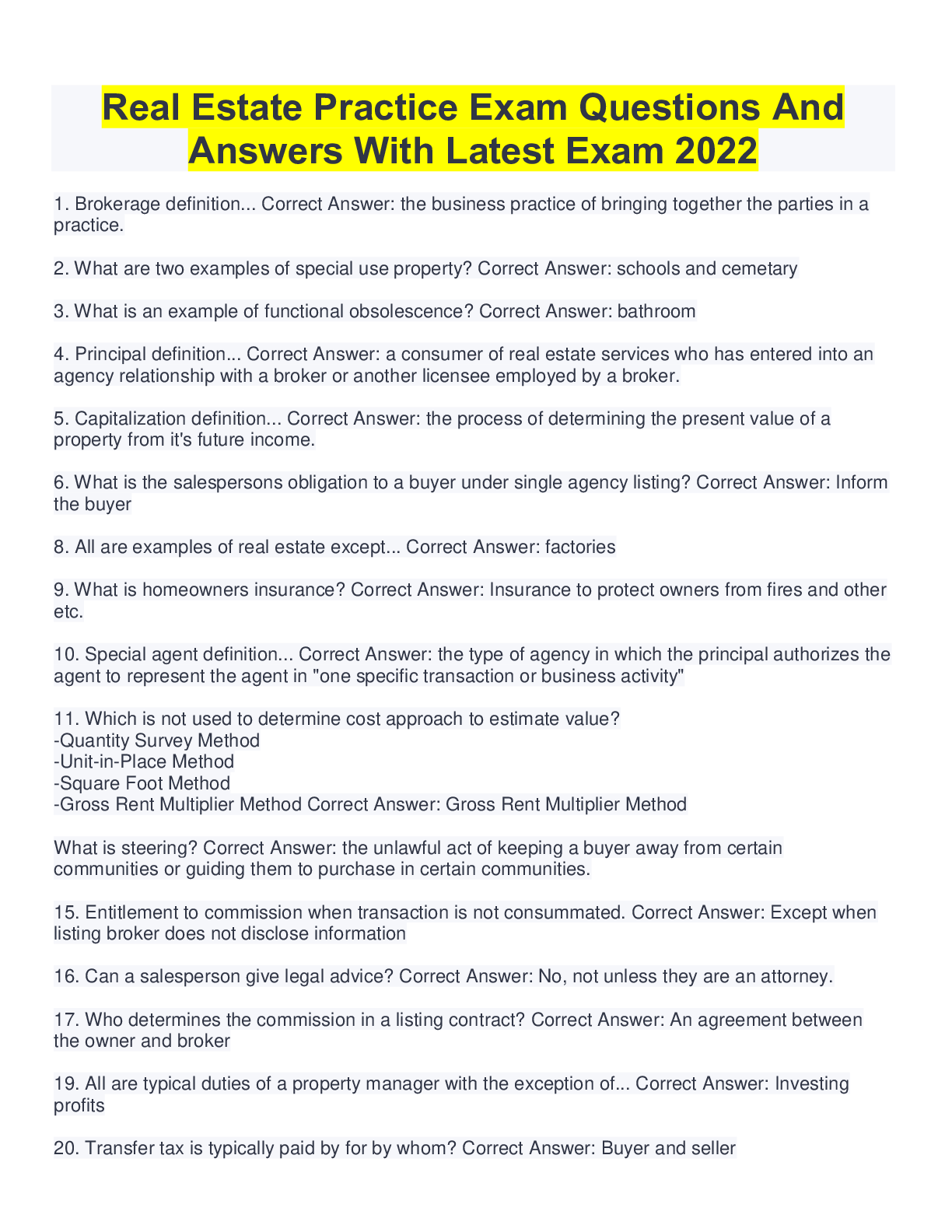 Preview image for Real Estate Taxes And Other Liens Questions And Answers All Are Latest Solutions